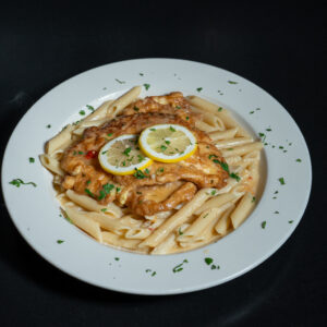Chicken Francese with Pasta